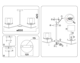 Потолочная люстра Ambrella Light High Light Modern LH57002