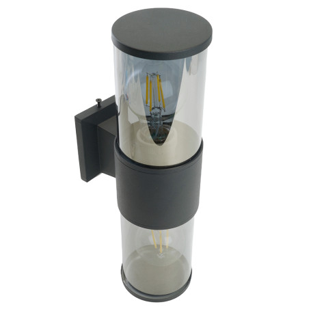 Светильник садово-парковый Feron DH1302, на стену вверх/вниз,  E27 230V, черный 51331