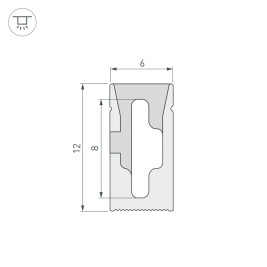 Профиль Arlight WPH-Flex-0612-Side-S8-20M White 041030