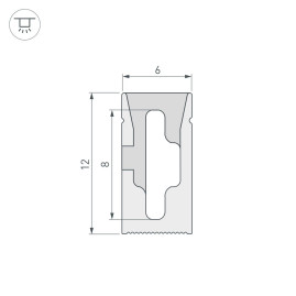 Профиль Arlight WPH-Flex-0612-Side-S8-20M White 041030