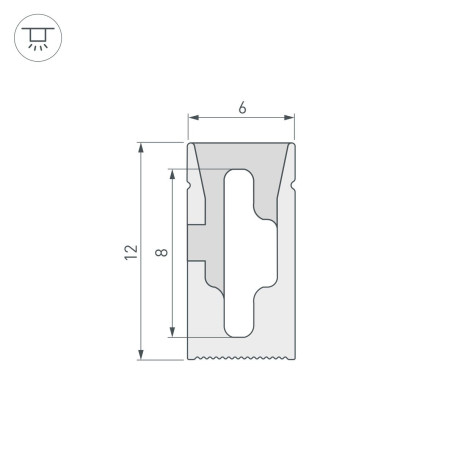 Профиль Arlight WPH-Flex-0612-Side-S8-20M White 041030