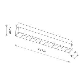 Трековый магнитный светильник Nowodvorski Focus Led White 11633