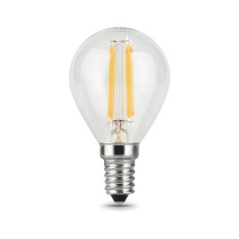Лампа светодиодная филаментная Gauss E14 9W 2700К прозрачная 105801109