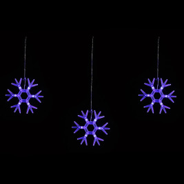 Светодиодная гирлянда Uniel занавес Снежинки-1 220V синий ULD-E1503-036/DTA Blue IP20 Snowflakes-1 UL-00001406
