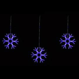 Светодиодная гирлянда Uniel занавес Снежинки-1 220V синий ULD-E1503-036/DTA Blue IP20 Snowflakes-1 UL-00001406