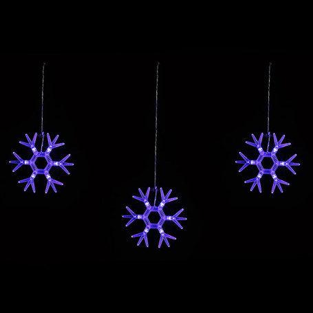 Светодиодная гирлянда Uniel занавес Снежинки-1 220V синий ULD-E1503-036/DTA Blue IP20 Snowflakes-1 UL-00001406