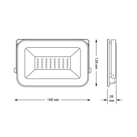 Прожектор светодиодный Gauss Qplus 30W 6500К 690511330
