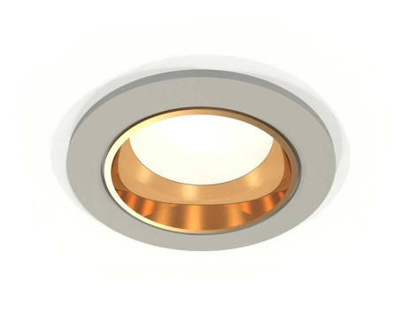 Комплект встраиваемого светильника Ambrella light Techno Spot XC6514004 SGR/PYG серый песок/золото желтое полированное (C6514, N6113)