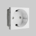 Модульная розетка с заземлением и шторками Werkel белый W1171160 4690389211744