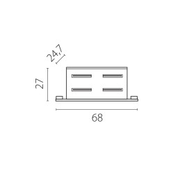 Соединитель прямой к треку 5040xx-(F)/(R) Quattro Lightstar 504106-FR