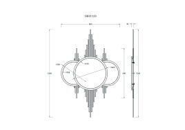 Зеркало декоративное золотое