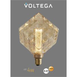Лампа светодиодная филаментная Voltega 271 E27 4W 1800K желтая 8563