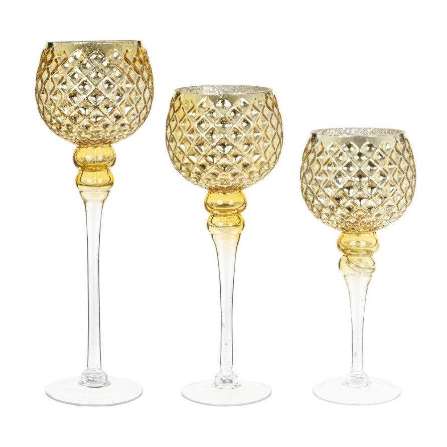 Набор из 3-х подсвечников, L33 W16 H46 см (818067)