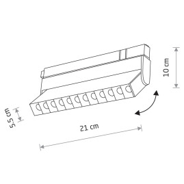 Трековый магнитный светильник Nowodvorski Focus Led White 11634