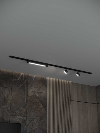 Накладная однофазная трековая система Hesby Lighting Skylite №14 со светильниками HSBL_kompl_S014_NI2B3K