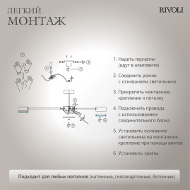 Потолочная люстра Rivoli Rosemary 3189-308 Б0071292