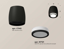 Комплект накладного светильника Ambrella light Techno Spot XS1142040 SBK/FR черный песок/белый матовый (C1142, N7121)