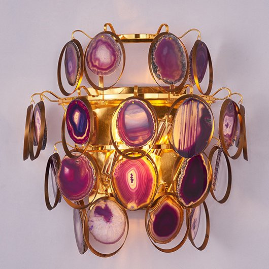 Настенный светильник Loft-Concept Agate design фиолетовый агат 44.583-0 22893