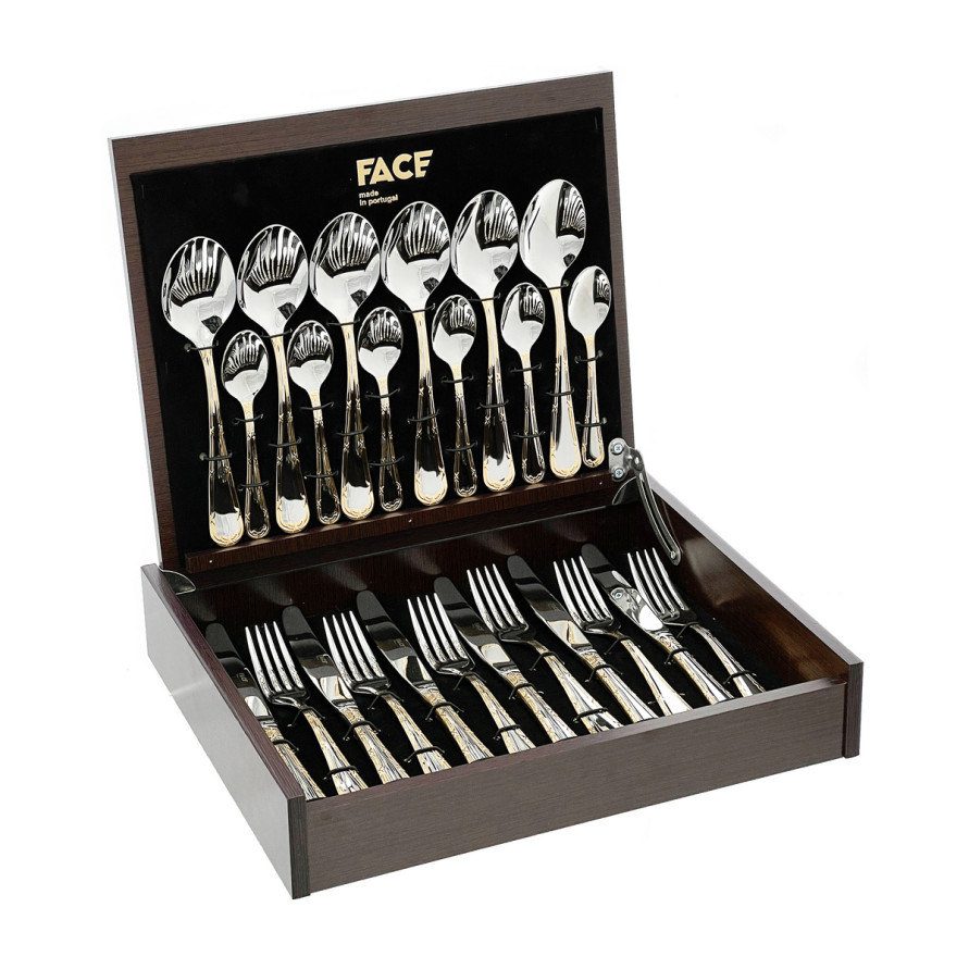 Набор столовых приборов на 6/24пред.&quot;CROISE&quot; голд/плат