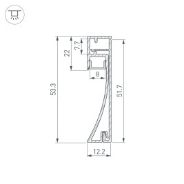 Профиль Arlight Plintus-H54-2000 Anod 046388