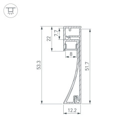 Профиль Arlight Plintus-H54-2000 Anod 046388