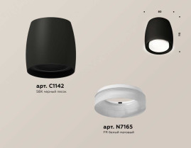 Комплект накладного светильника Ambrella light Techno Spot XS1142041 SBK/FR черный песок/белый матовый (C1142, N7165)