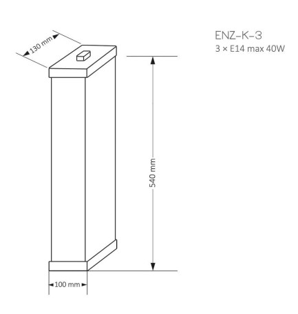Настенный светильник KUTEK MOOD Enzo ENZ-K-3(P)