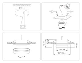 Светильник встраиваемый Ambrella Light TN6710