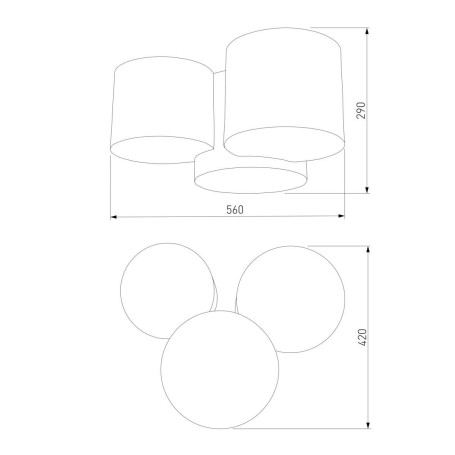 Потолочный светильник TK Lighting 4392 Mona Gray