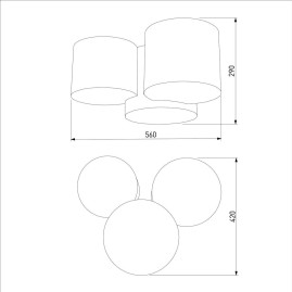 Потолочный светильник TK Lighting 4392 Mona Gray