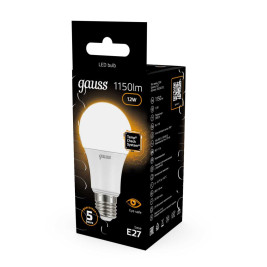 Лампа светодиодная Gauss E27 12W 3000K матовая 102502112