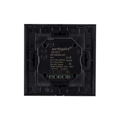 Панель управления Arlight Sens SR-2820B-AC-RF-IN Black 021037