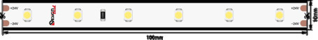 Светодиодная влагозащищенная лента DesignLed 4,8W/m 60LED/m 3528SMD теплый белый 5M 005704