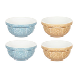 Набор чаш In the Forest, 9,5 см, 4 шт, коричневый, серо-голубой