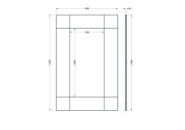 Зеркало прямоугольное в золотой раме