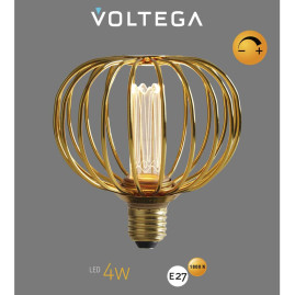 Лампа светодиодная филаментная Voltega 271 E27 4W 1800K золотая 8567