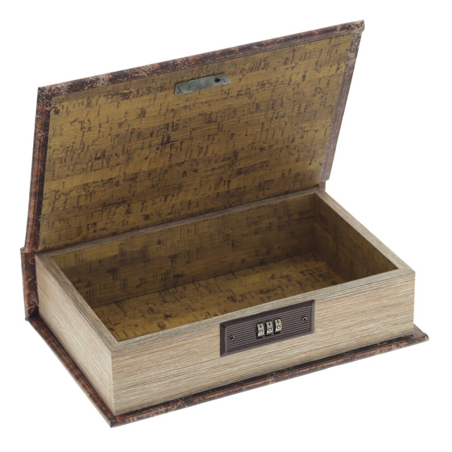 Шкатулка-книга с кодовым замком, L17,5 W7 H27 см (785387)