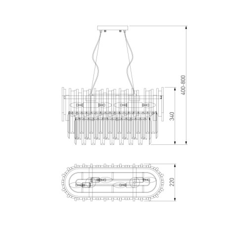 Подвесная люстра Bogates Piano 340/4