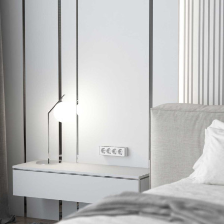 Розетка четверная с заземлением и шторками Gallant Werkel a071252