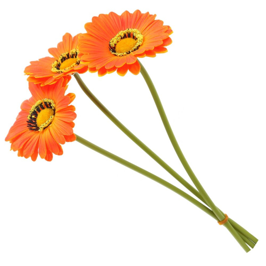 Цветы искусственные &quot;Букет Гербер&quot; (Real Touch), L12 W12 H33 см