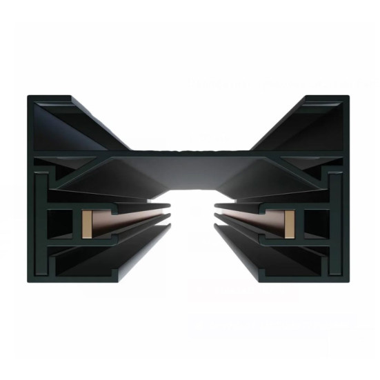 Шинопровод FerGipps 2м 2TRA Black 2000x34x20 mm 220V черный 2TRA УТ000001890