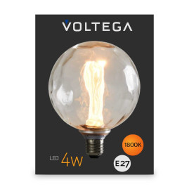 Лампа светодиодная филаментная Voltega 271 E27 4W 1800K прозрачная 8545