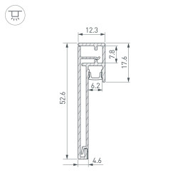 Профиль Arlight Plintus-H54B-2000 Anod 046387