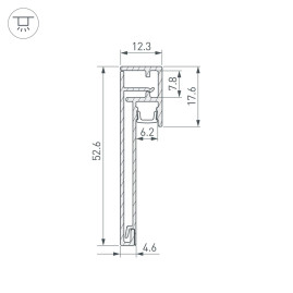 Профиль Arlight Plintus-H54B-2000 Anod 046387