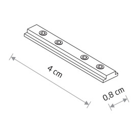 Крепление для магнитных треков Nowodvorski Nano Connector Black 11726
