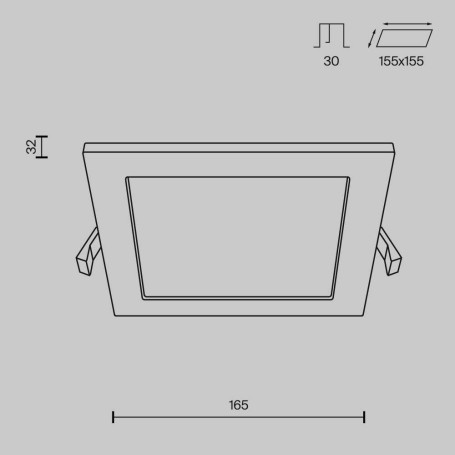 Встраиваемый светодиодный светильник Maytoni Stockton DL020-6-L12W
