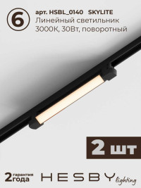 Накладная однофазная трековая система Hesby Lighting Skylite №14 со светильниками HSBL_kompl_S014_NI3B3K