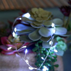 Светодиодная гирлянда Кластер (на проволоке) Feron CL584 линейная 12м 5000К, c питанием от сети 230V, прозрачный шнур 51448