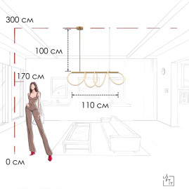 Подвесной светильник LOFT IT Thread 10388P/A Brass