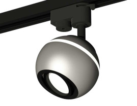 Комплект трекового светильника Ambrella light Track System XT1103001 SSL/PBK серебро песок/черный полированный (A2521, C1103, N7002)